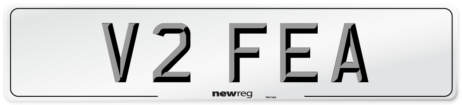 V2 FEA Number Plate from New Reg